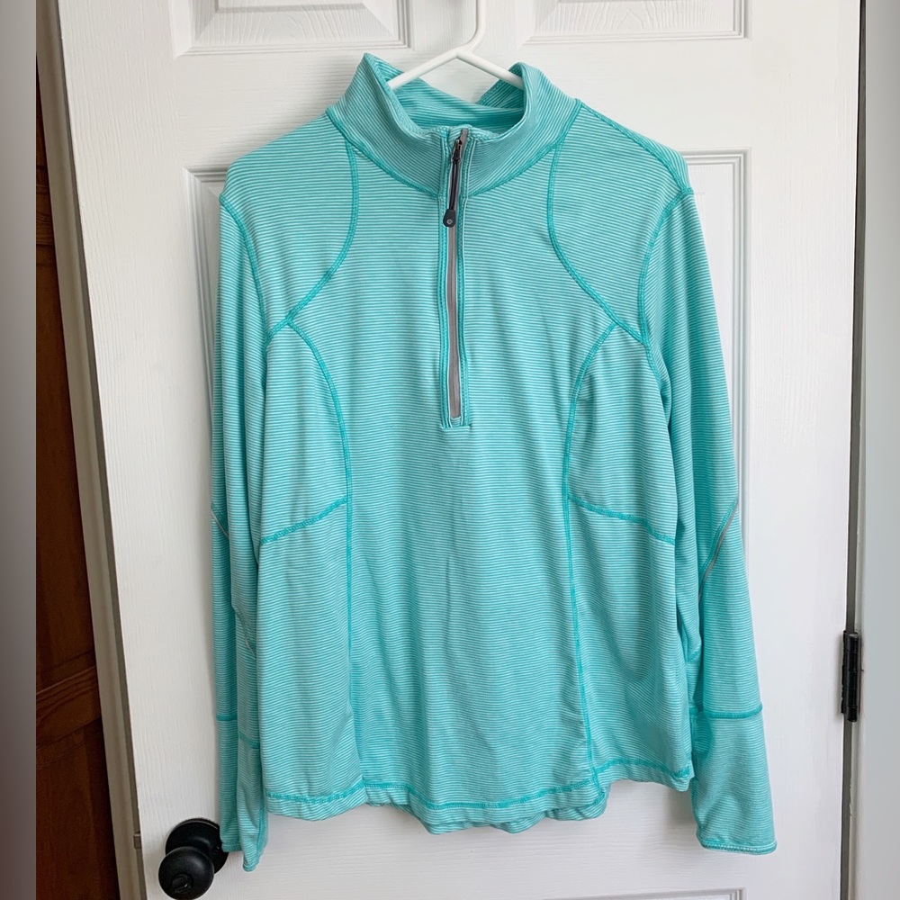 💕 Tangerine - Turquoise Quarter Zip Up